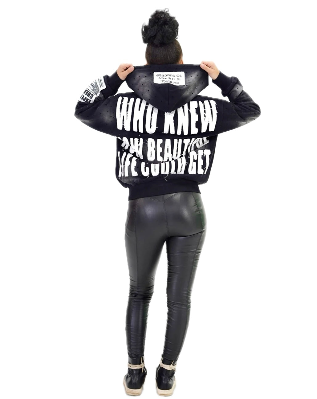 "Who Knew" Black Zip Up