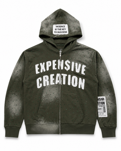 “Who Knew” T-Rex Green Zip-up
