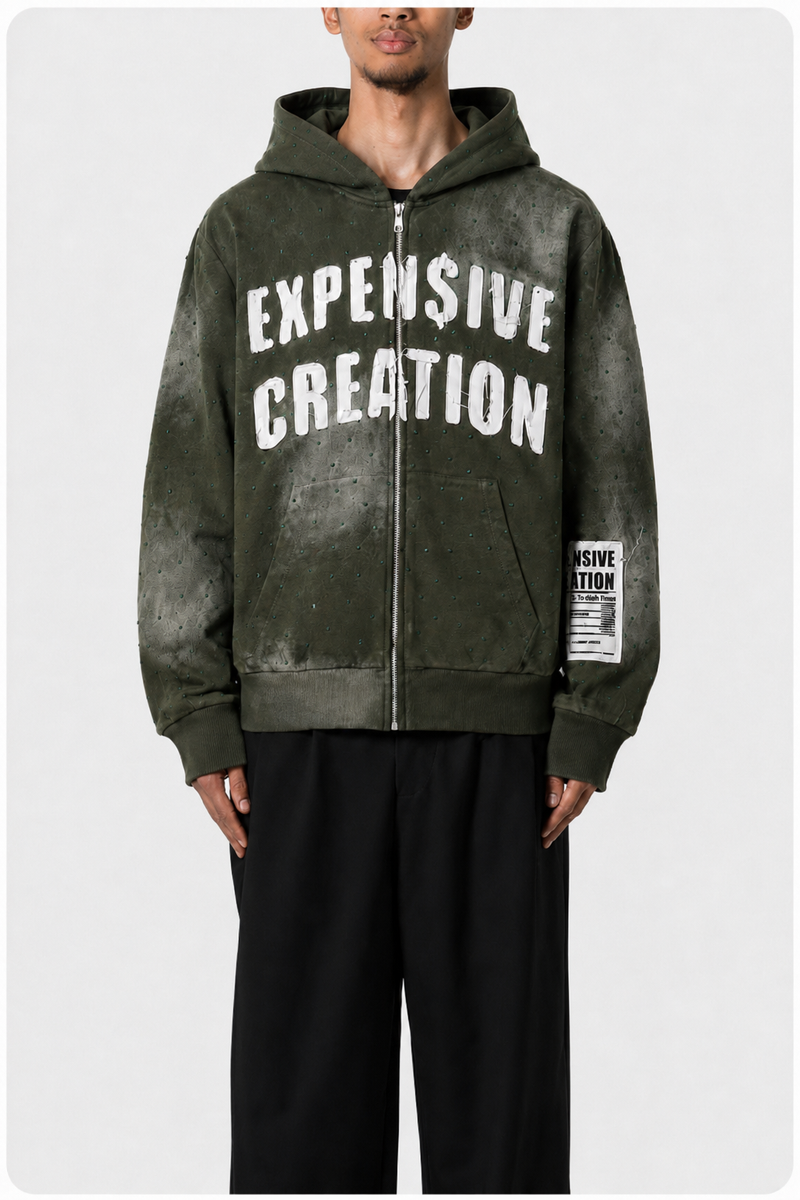 “Who Knew” T-Rex Green Zip-up